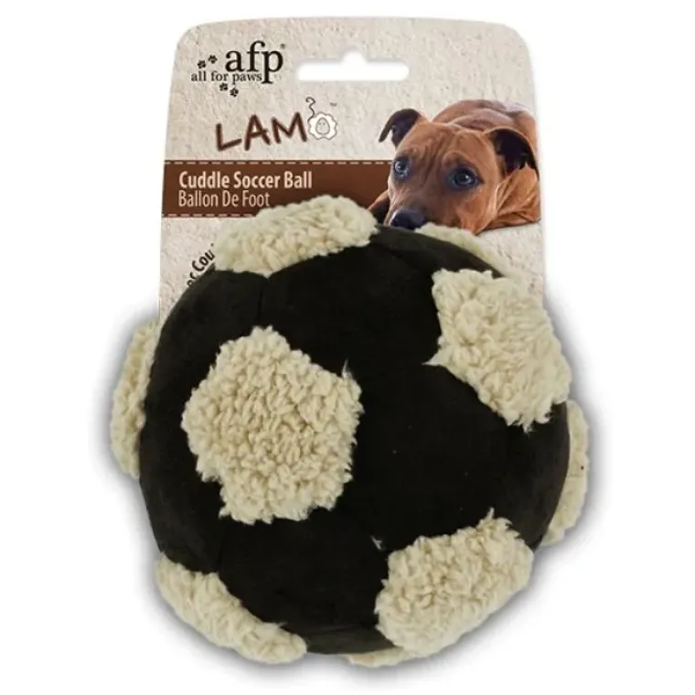 Bolde|Plyslegetøj Til Hunde^All For Paws AFP Cuddle Fodbold af Lammeuld