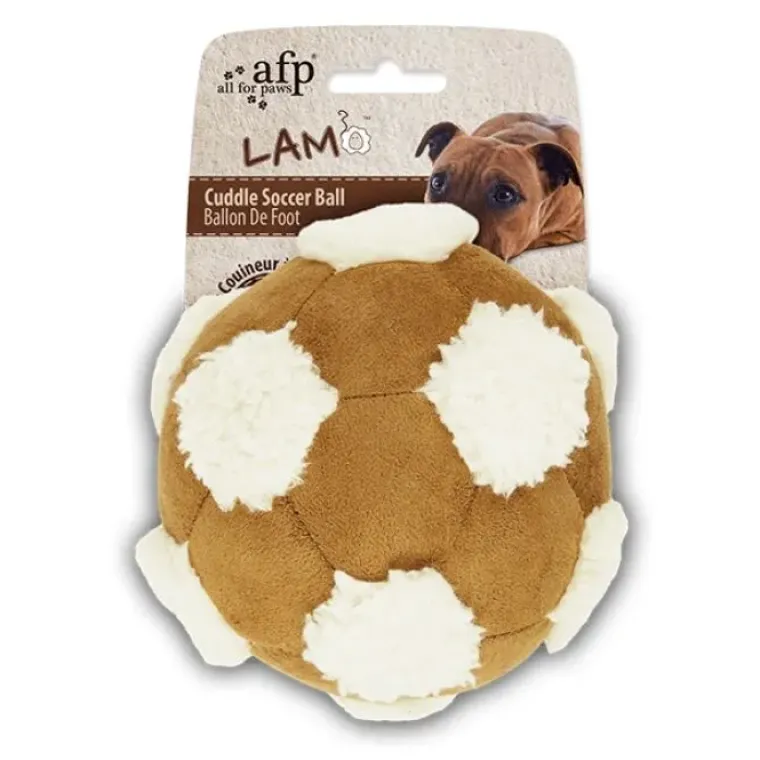 Bolde|Plyslegetøj Til Hunde^All For Paws AFP Cuddle Fodbold af Lammeuld