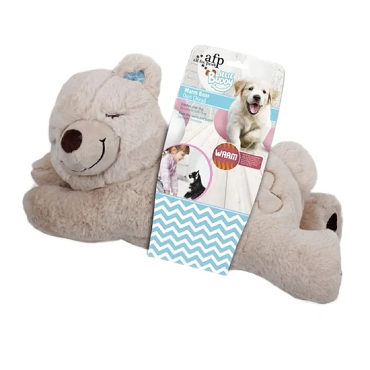 Hvalpe Accessories|Nyfødte Hvalpe 0-8 Uger^All For Paws AFP Little Buddy Warm Bear