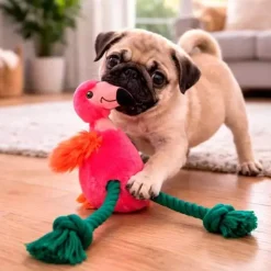Hvalpelegetøj|Reb-Legetøj^All For Paws AFP Plys Flamingo | 48 cm
