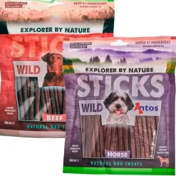 Godbidder & Smagsvarianter|Godbidder Og Gnaveben^Antos Wild Sticks | 400g