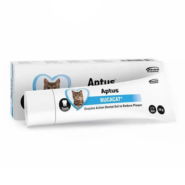 Fodertilskud|Shampoo, Balsam Og Pleje Til Katte^Aptus Bucacat Tandgel 45 g