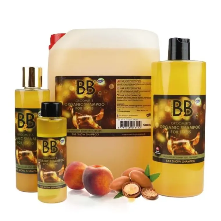 Show Grooming|Miljøvenlige, Bæredygtige & Øko Produkter^B&B Økologisk Hundeshampoo m.m. B&B Show shampoo | Økologisk hundeshampoo