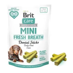 Godbidder Og Gnaveben^Brit Care Dog Mini Dental Sticks, Fresh Breath | 120g