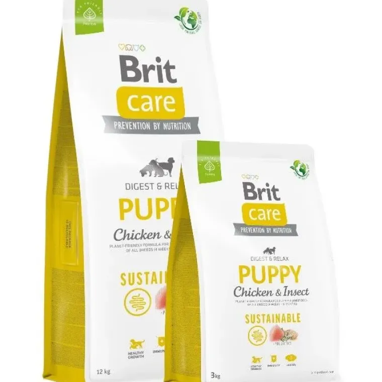 Hundemad|Hvalpefoder^Brit Care Dog Sustainable Puppy, Chicken & Insect | Tørfoder