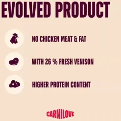 Hundemad^Carnilove Active Dog Venison, Reindeer & Wild Boar, Adult All Breeds | Tørfoder