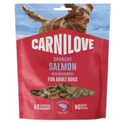 Godbidder Og Gnaveben^Carnilove Crunchy Snack, Salmon with Blueberries | 200g
