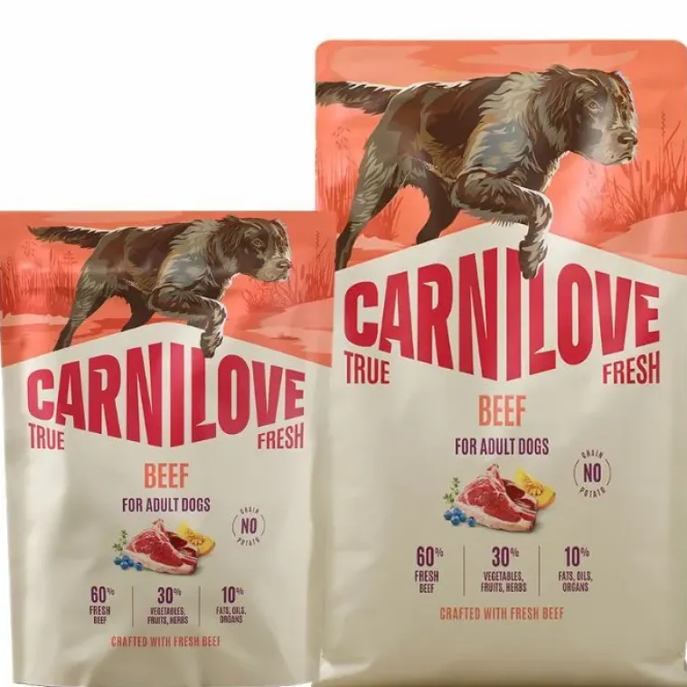 Hundemad^Carnilove True Fresh Dog Beef, Adult All Breeds | Tørfoder