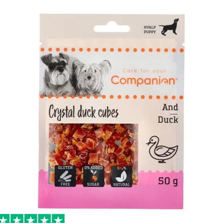 Hvalpegodbidder Og Gnaveben^Companion Duck Crystal Cubes Puppy | 50g