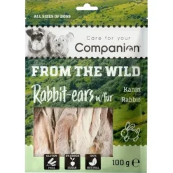 Godbidder Og Gnaveben^Companion FROM THE WILD, kaninøre med pels | 100g