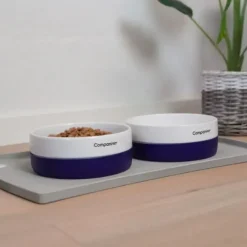 Madskål Og Vandskål^Companion Keramik Skål m. Silikonebund