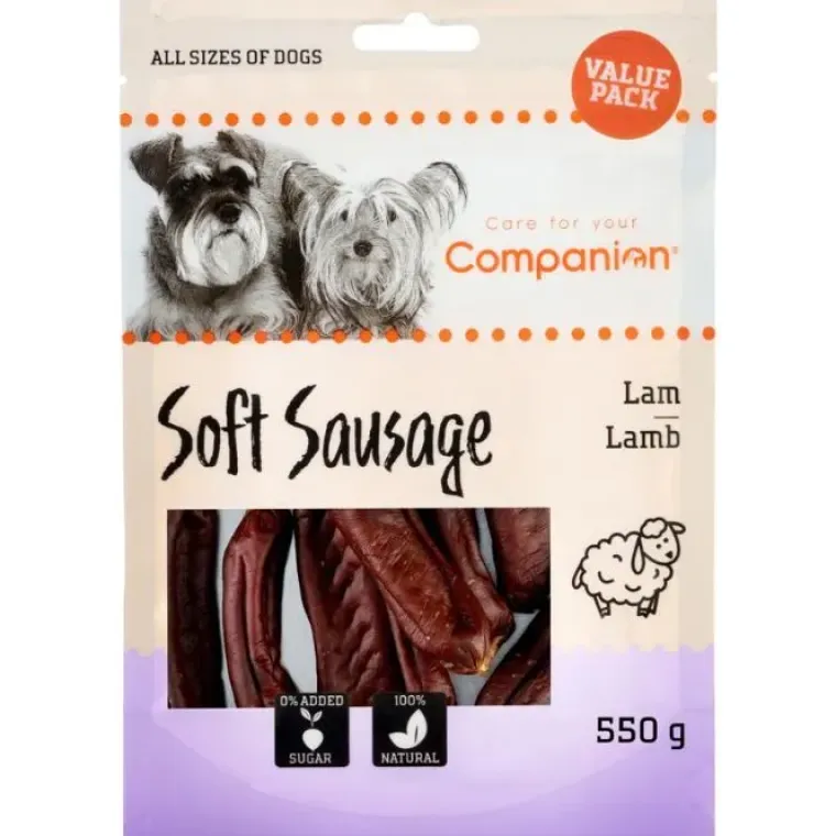Godbidder Og Gnaveben^Companion Soft Sausage Lamb | 550g