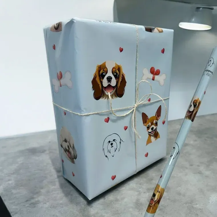 Gaveidéer Til Hundeelskeren|Konfirmationsgave^Cotonshoppen s gavepapir med hunderacer