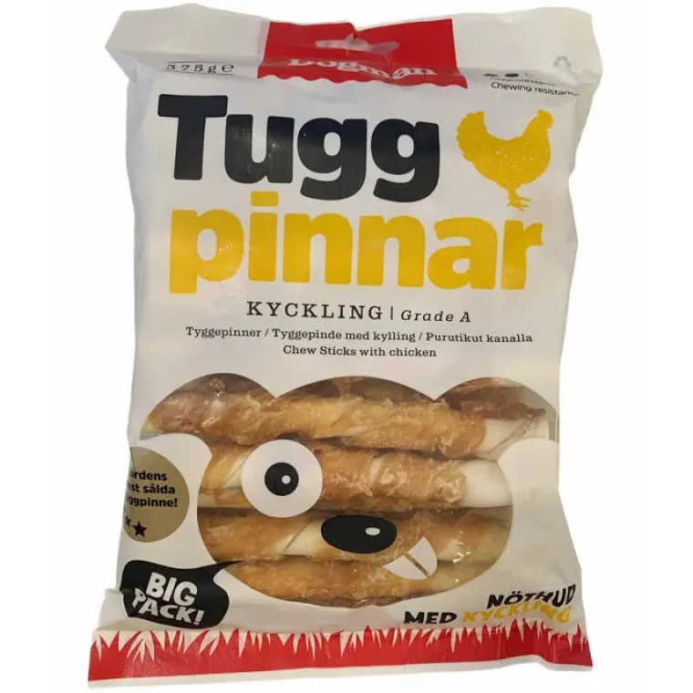 Godbidder Og Gnaveben^Dogman Tyggepinde med kylling | Fra 75g