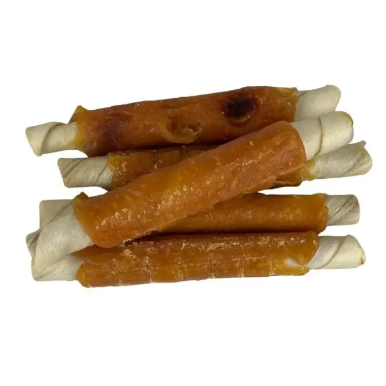 Godbidder Og Gnaveben^Faunakram Filled Rawhide Roll Chicken | 12 cm | 170g