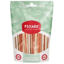 Hvalpegodbidder Og Gnaveben|Godbidder Og Gnaveben^Ficcaro Chicken & Pollock Sandwich | 100g