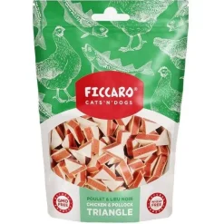 Hvalpegodbidder Og Gnaveben^Ficcaro Chicken & Pollock Triangle | 100g