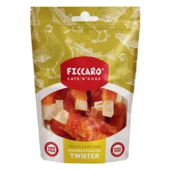 Hvalpegodbidder Og Gnaveben|Godbidder^Ficcaro Chicken & Pollock Twister | 100g