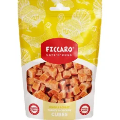 Hvalpegodbidder Og Gnaveben|Godbidder Og Gnaveben^Ficcaro Turkey & Chicken Cubes | 100g