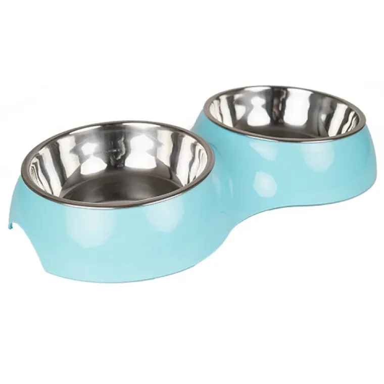 Hvalpe Accessories^Ollipet FRESH dobbelt madskål