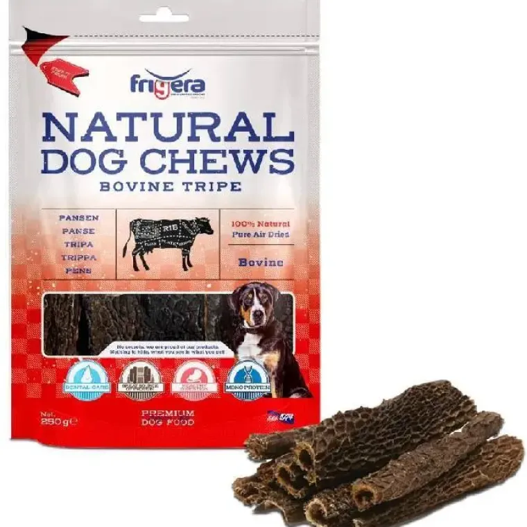Godbidder Og Gnaveben^Frigera Natural Dog Chews Oksekallun | 250g
