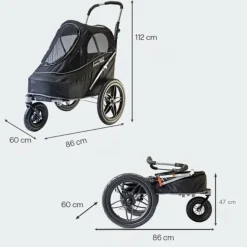 Hundeklapvogn^InnoPet Sporty EVR | Hundeklapvogn / cykeltrailer
