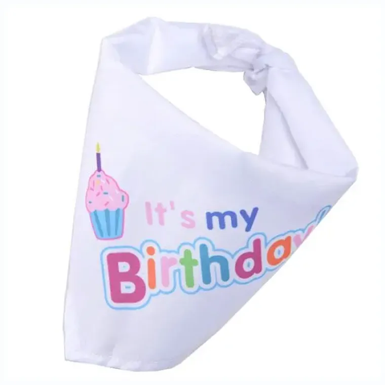 Hundefødselsdag|Hundetøj^Ollipet It's my Birthday Bandana | Hvid