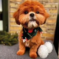 Julekurven^Ollipet Juletørklæde til hund eller kat |