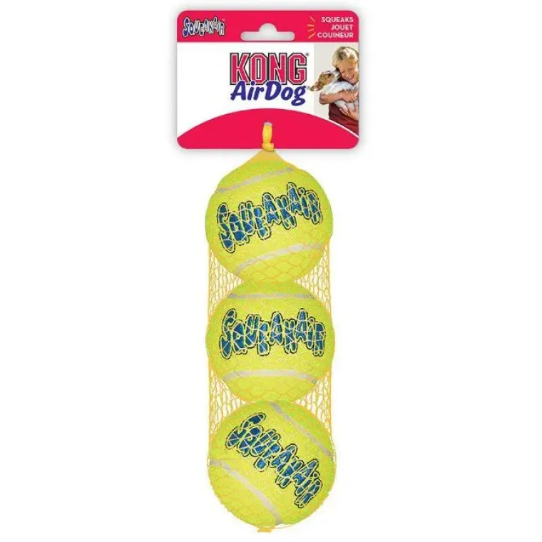 Bolde|Hvalpelegetøj^KONG AirDog Squeaker Tennisbold S | 3 stk.
