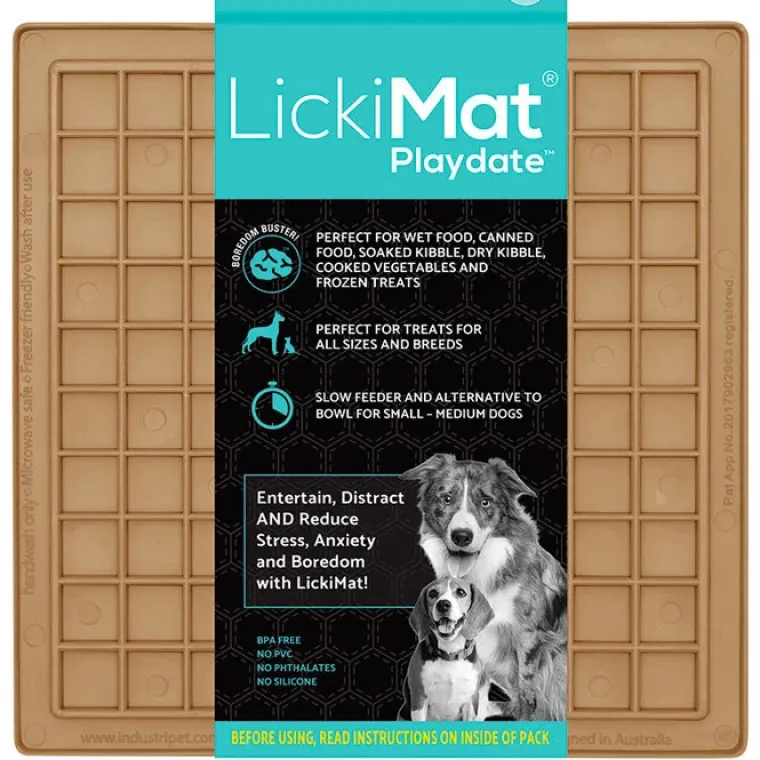 Snusemåtter/Slikkeplader^LickiMat Playdate Classic Kaffe