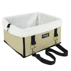 Autostol Til Hunde|Hundeferien^Ollipet Luksus biltaske m. lammeskind | 2 str. | OUTLET Beige