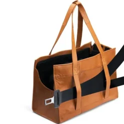 Hundetaske|Transporttasker Til Hunde^Muud Clara Hundetaske i læder | OUTLET Sort