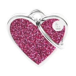 Valentine^MyFamily My Family | Hundetegn Hjerte m. glimmer