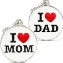 Hundetegn^MyFamily My Family | Hundetegn I Love Mom/Dad