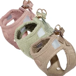 Hundeseler|Hvalpesele Og Hvalpeliner^Ollipet Bijou Step-in hundesele | Fløjl Olive Green