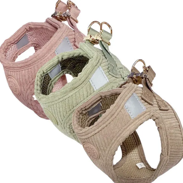Hundeseler|Hvalpesele Og Hvalpeliner^Ollipet Bijou Step-in hundesele | Fløjl Olive Green
