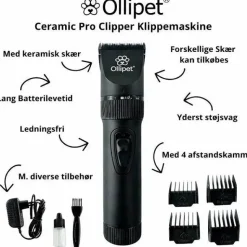 Bestsellers|Hundetrimmere Og Klippemaskiner^Ollipet Ceramic Pro Clipper | Klippemaskine