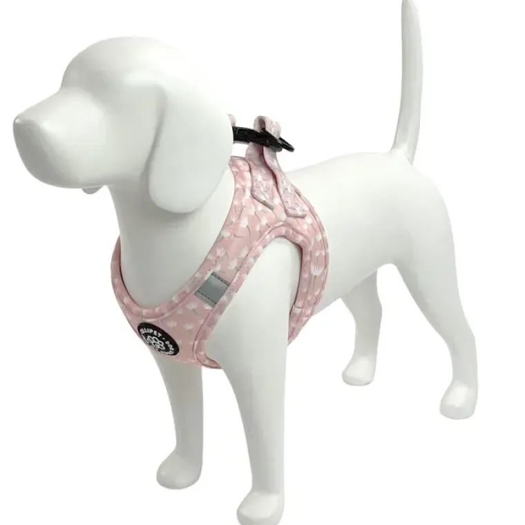 Hundeseler|Ollipet City Lux^Ollipet City Lux Step-in sele | Lyserød m. Blomster