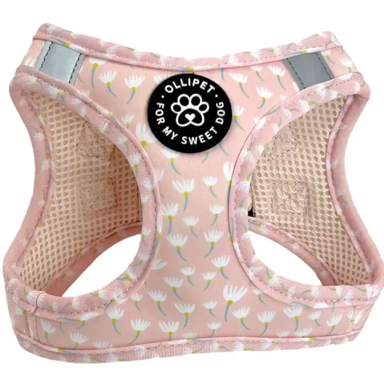 Hundeseler|Ollipet City Lux^Ollipet City Lux Step-in sele | Lyserød m. Blomster