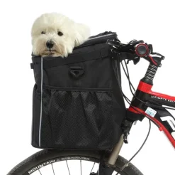 Transporttasker Til Hunde|Rygsæk Til Hunde^Ollipet Cykeltaske 2i1 m. lygte