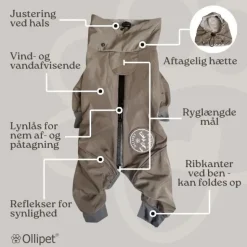 ❄️Klar Til Vintervejret|Hundetøj^Ollipet Doodle rain coat