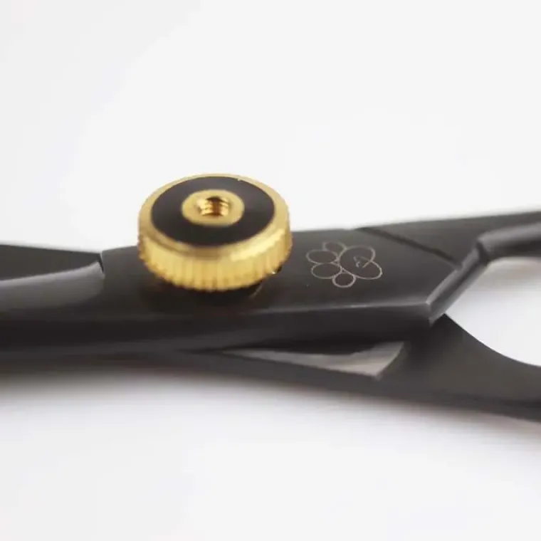 Pelsplejeredskaber^Ollipet Exclusive Black/Gold groomingsaks | 7,5"