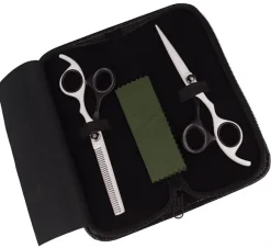 Pelsplejeredskaber^Ollipet Exclusive saksesæt 6,5"| Black and White