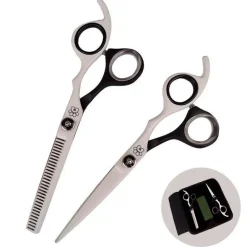 Pelsplejeredskaber^Ollipet Exclusive saksesæt 6,5"| Black and White