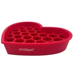 Snusemåtter/Slikkeplader|Valentine^Ollipet hjerte slowfeeder slikkeskål | 22 cm