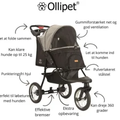 Hundeklapvogn^Ollipet Hundeklapvogn Milano | Hundejogger