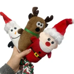 Julekurven|Ollipet Hundelegetøj^Ollipet Julebamser med reb
