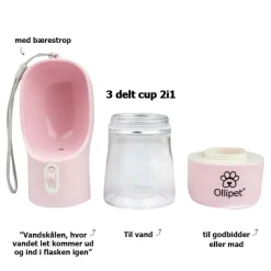 Hundeferien|Madskål Og Vandskål^Ollipet Pet Water Cup | 2i1