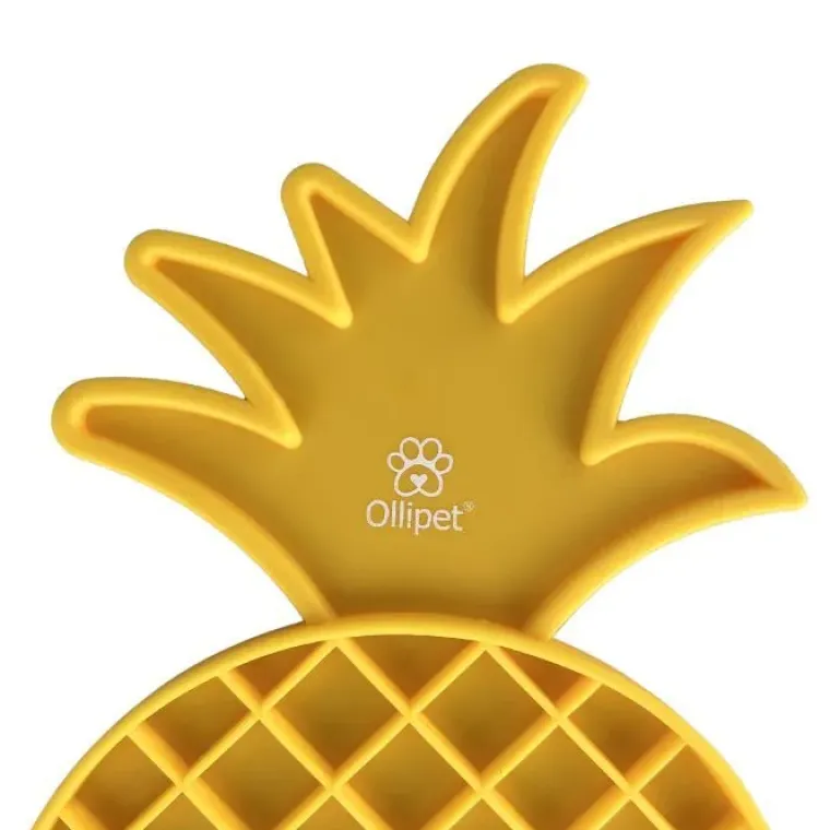 Snusemåtter/Slikkeplader^Ollipet pineapple slikkemåtte