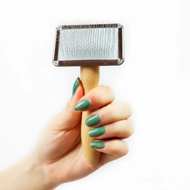 Pelsplejeredskaber^Ollipet Professional Slicker Brush | u. dupper Steel Black